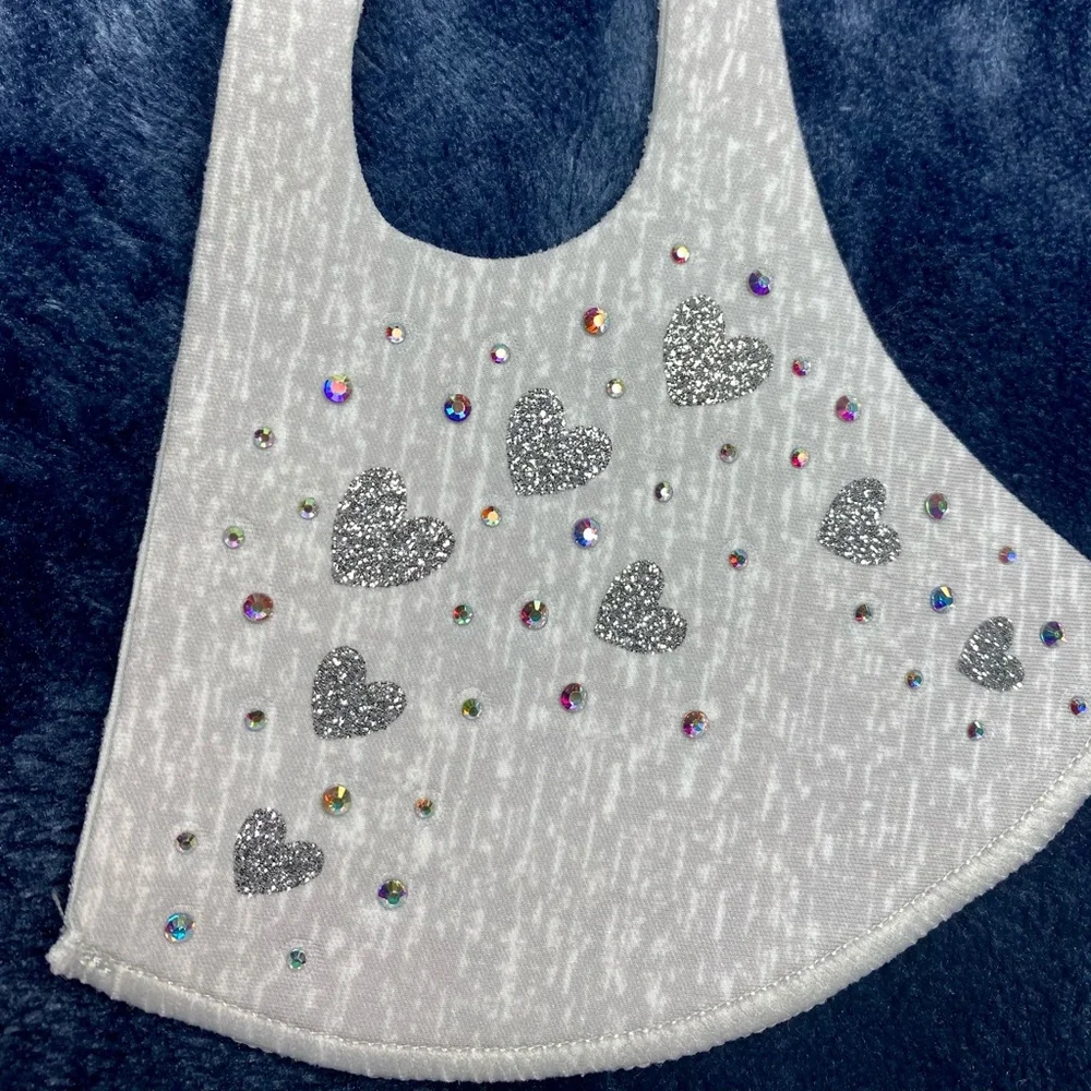 Beautiful handmade rhinestone face mask